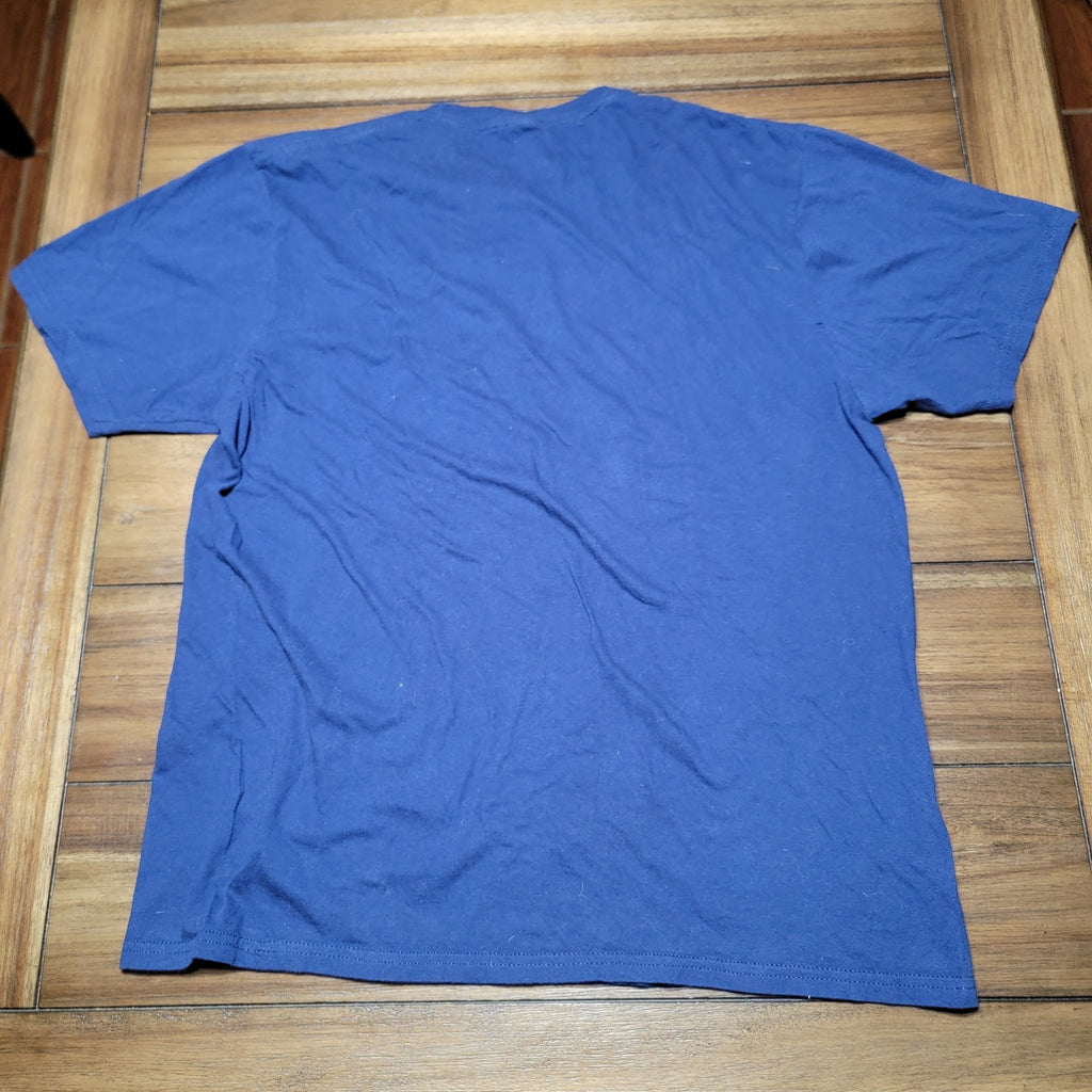 Scottish Accent Dark Blue Unisex Tee "Calm Doon It Wasnae Me" - Size Large
