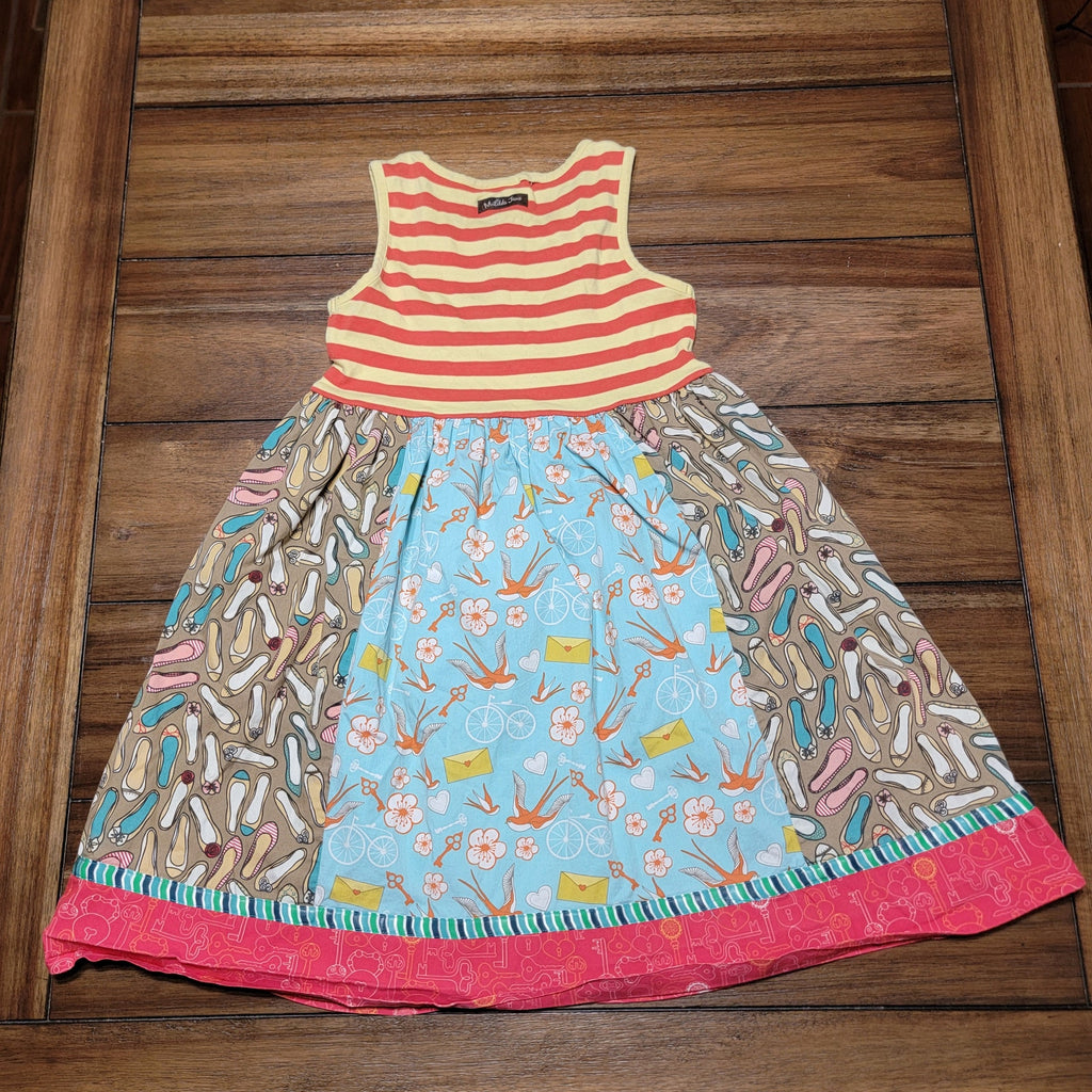 Matilda Jane Girls "Ode To Shoes" Summer Tank Dress - Size 8