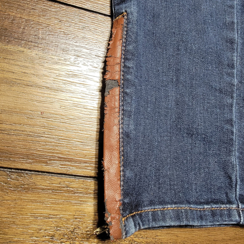 White House Black Market Skimmer Straight Denim Jeans w/ Zip Cuffs - Size 6P