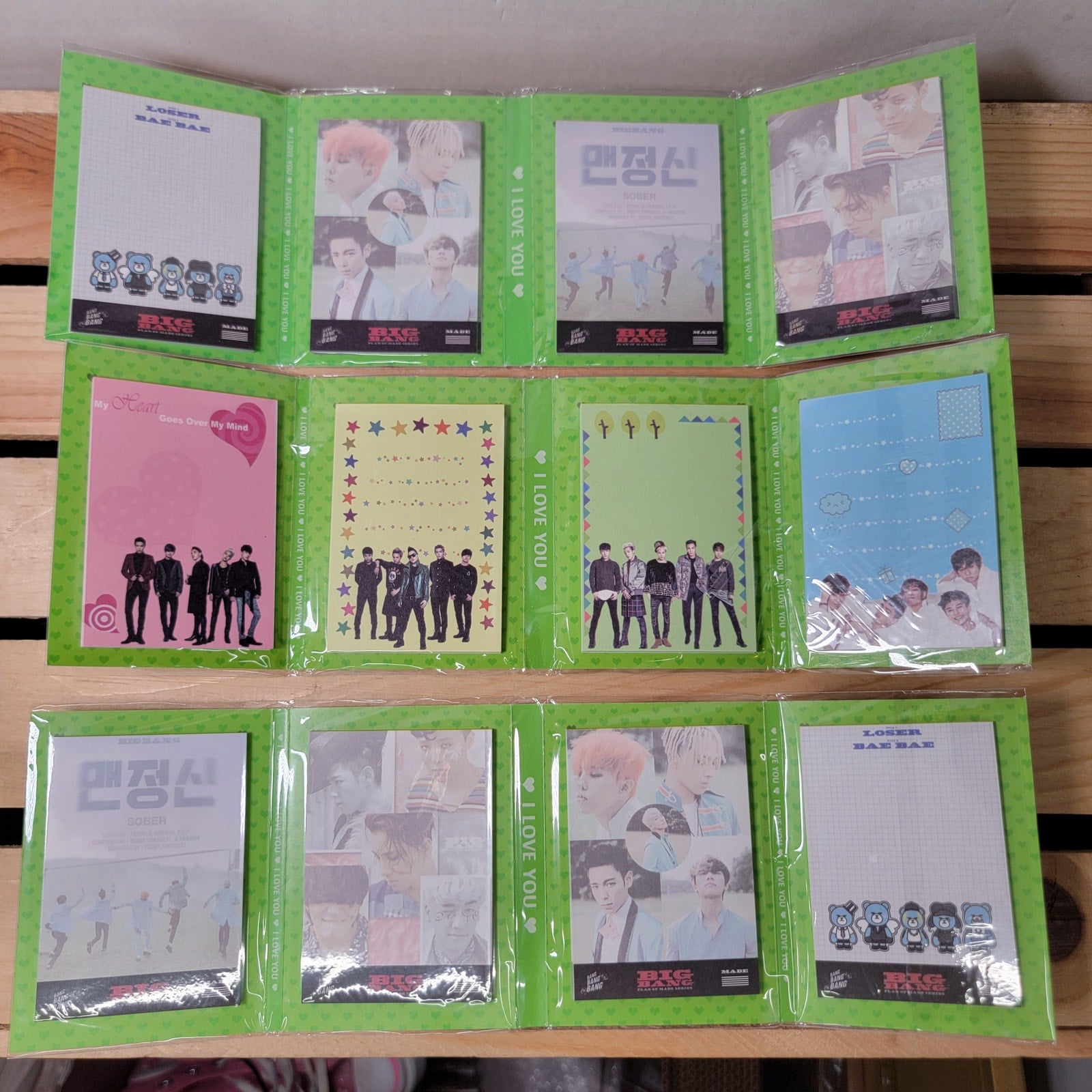 Set of 3 BigBang Photocard Memo Set - NEW