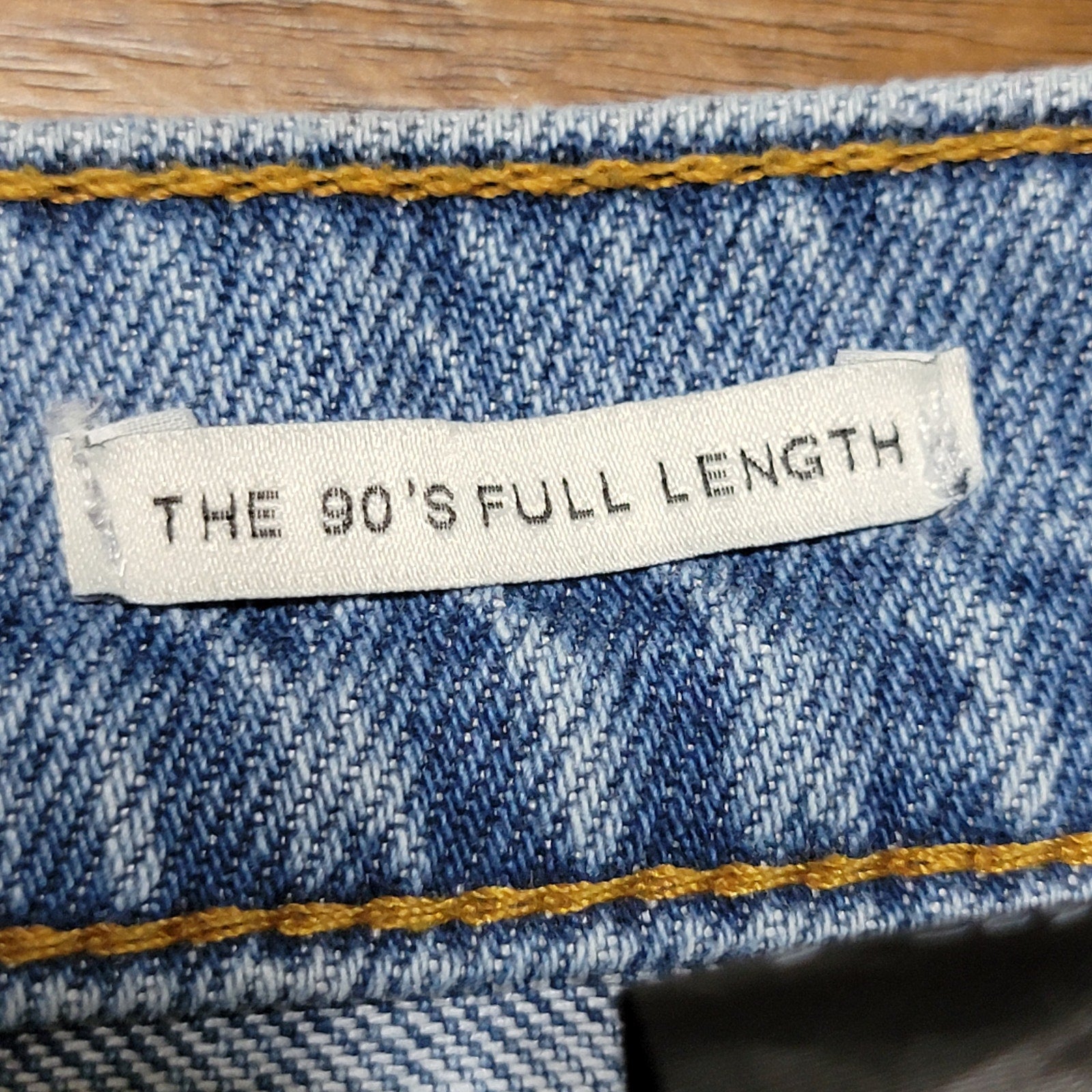 Zara 90's Full Length Straight Denim Jeans w/ Raw Hem - Size 6
