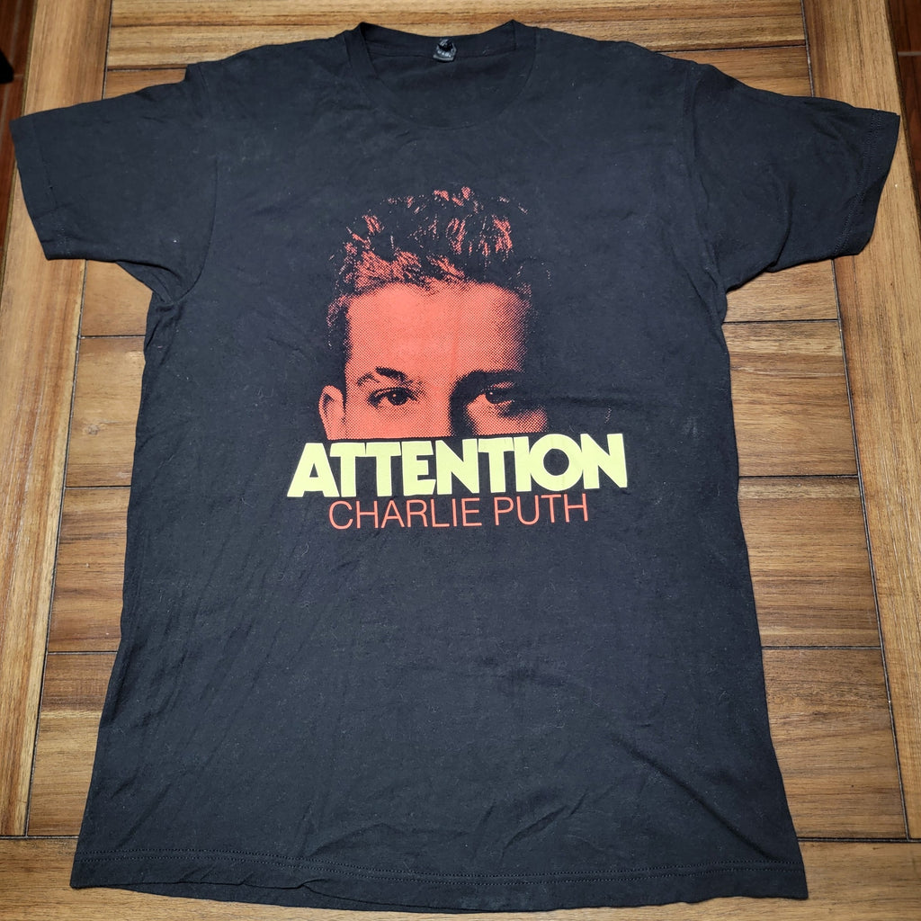 Charlie Puth Black Unisex Tee (Tultex) "Attention" - Size Large