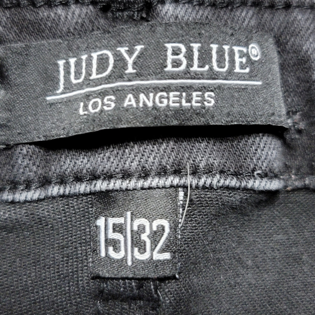 Judy Blue Black Denim Jeans Back Pockets On Both Sides - Size 15/32
