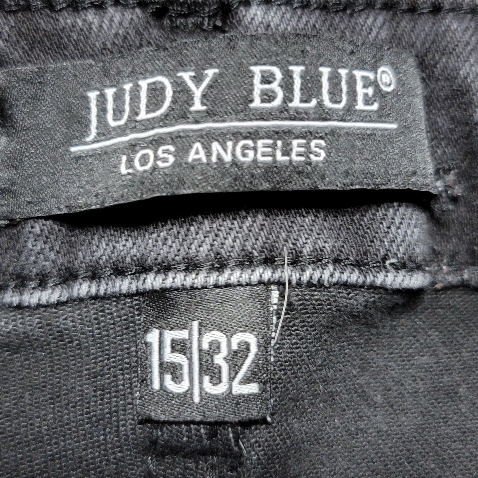 Judy Blue Black Denim Jeans Back Pockets On Both Sides - Size 15/32