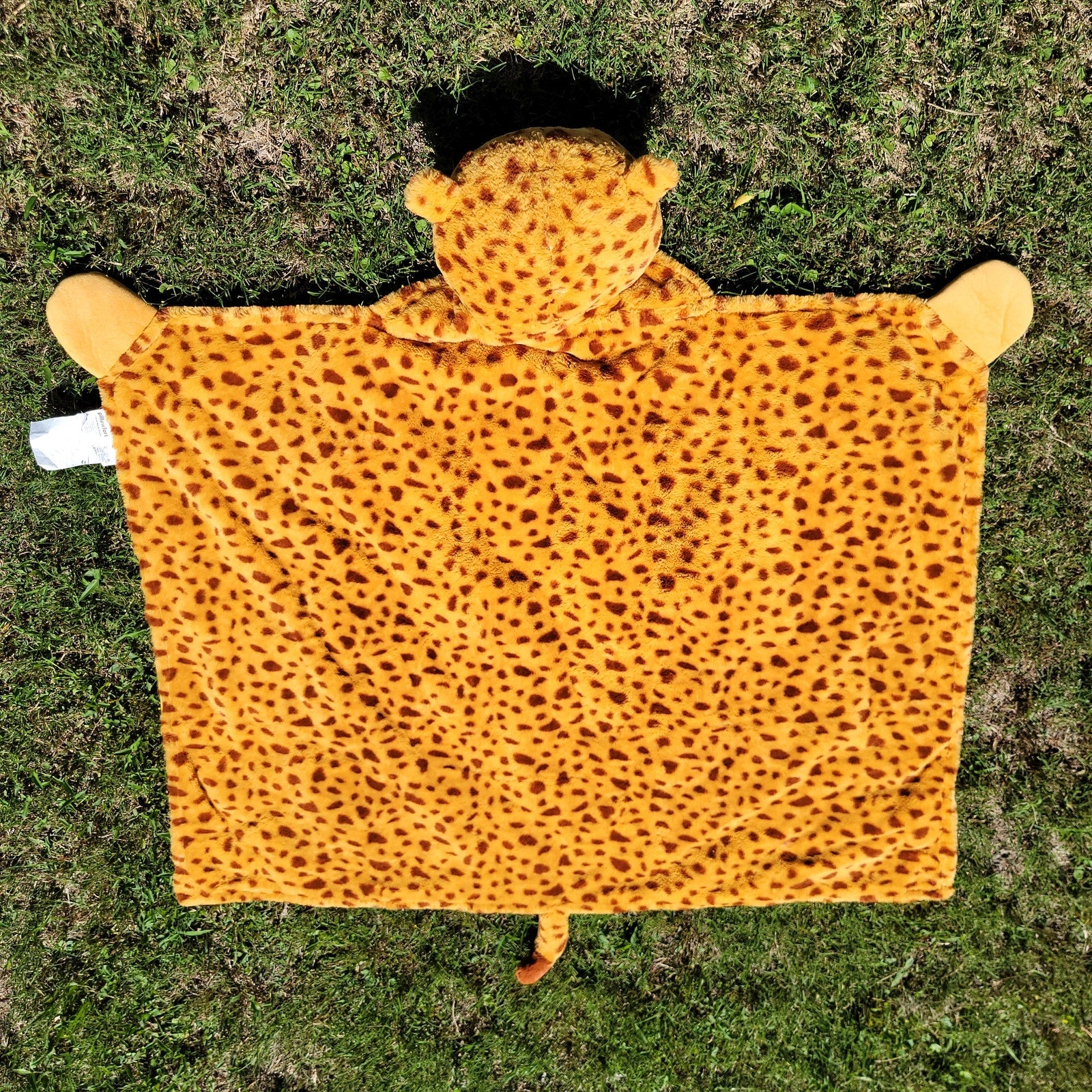 Pillowfort Kids Orange Hooded Cheetah Blanket - 39" x 50"