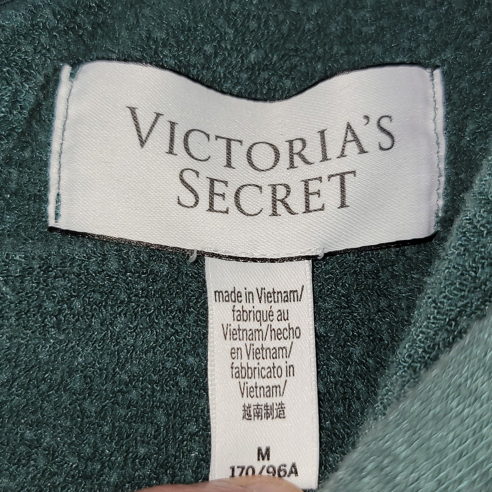 Victoria's Secret Dark Green LS Pullover Hoodie - Size Medium