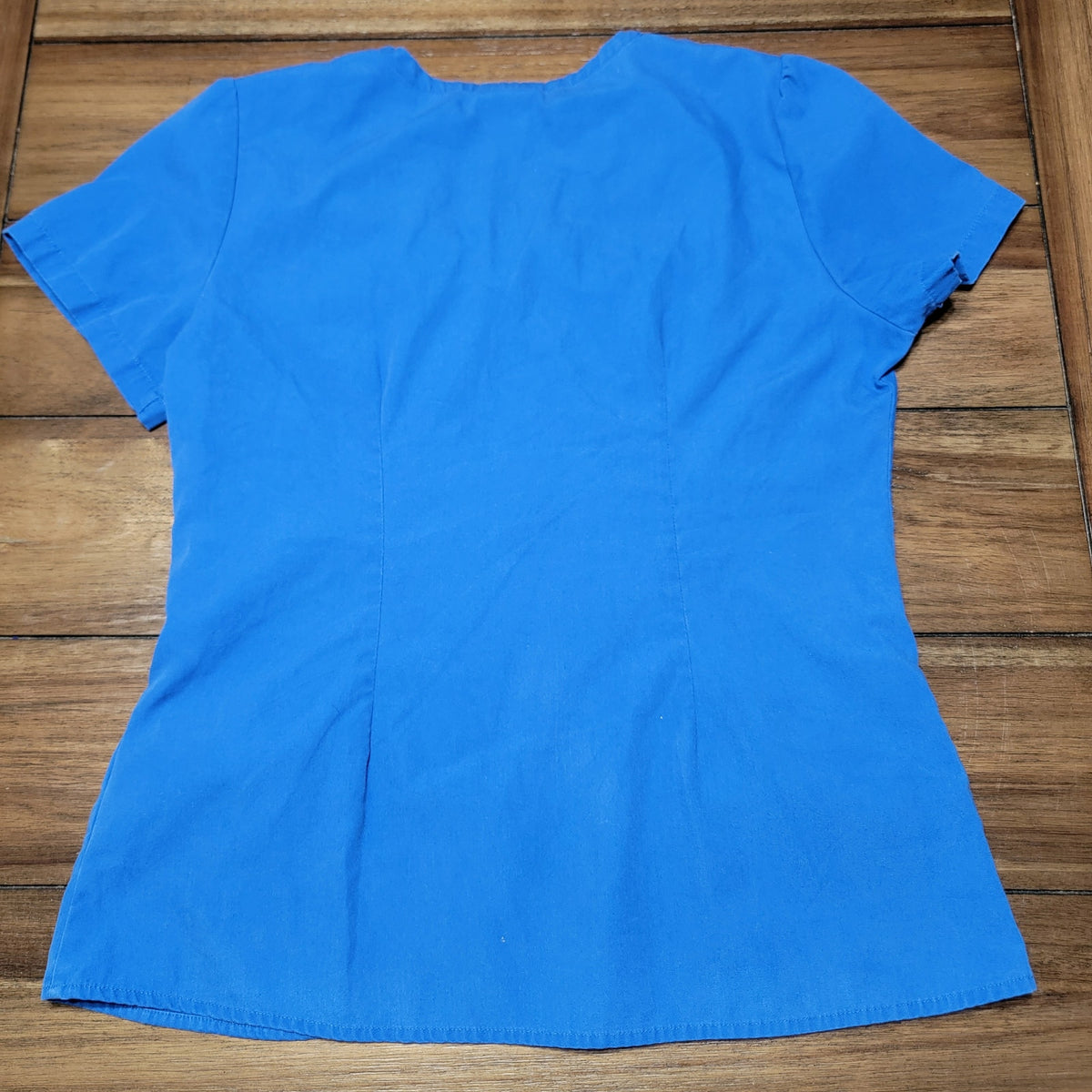 2 Pc Sanibel Scrubs Ladies Blue V-Neck & Draw String Pants - Size Small