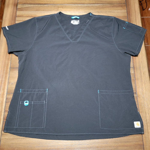 2 Pc Carhartt Black Scrub Set Modern Fit - Size 2XL
