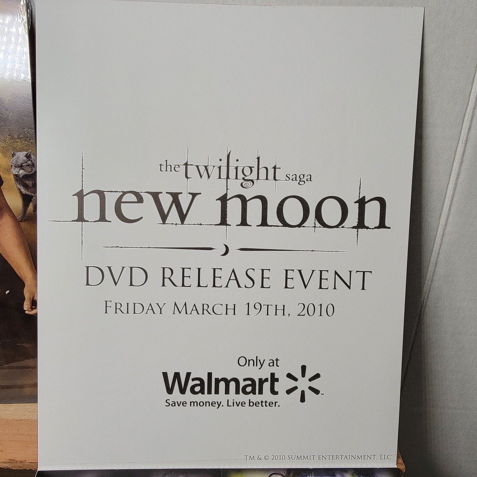 The Twilight Saga The New Moon Walmart Promotional Items March 19, 2010 - NEW