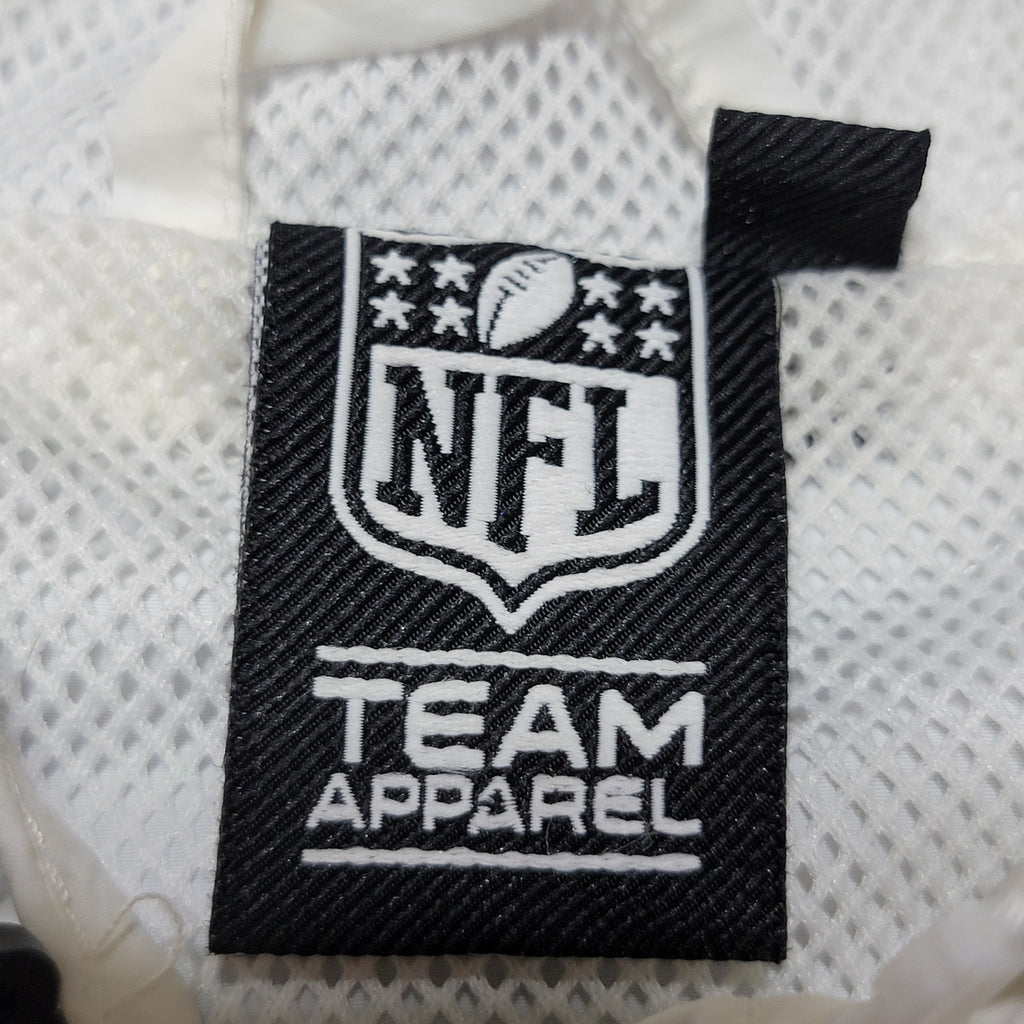 NFL Team Apparel LS New York Jets Quarter Zip Hooded Windbreaker - Size Medium