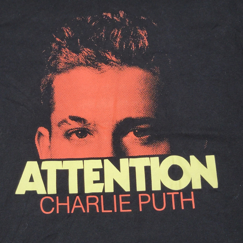 Charlie Puth Black Unisex Tee (Tultex) "Attention" - Size Large