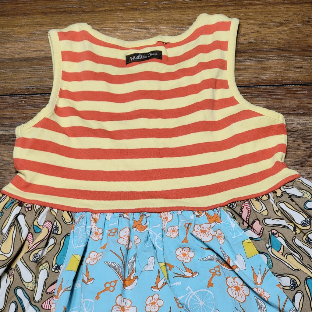 Matilda Jane Girls "Ode To Shoes" Summer Tank Dress - Size 8