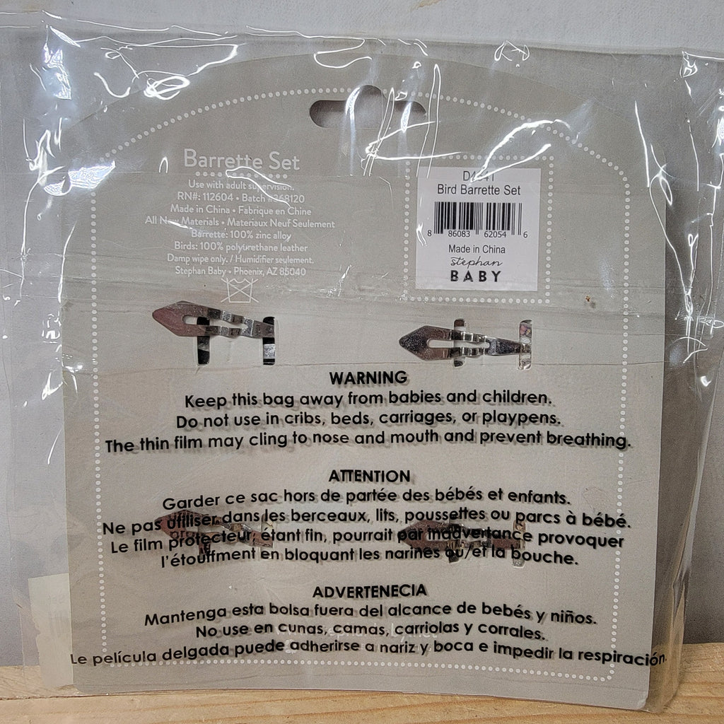 Set of 4 Stephan Baby Bird Barrette Set - NEW / SEALED