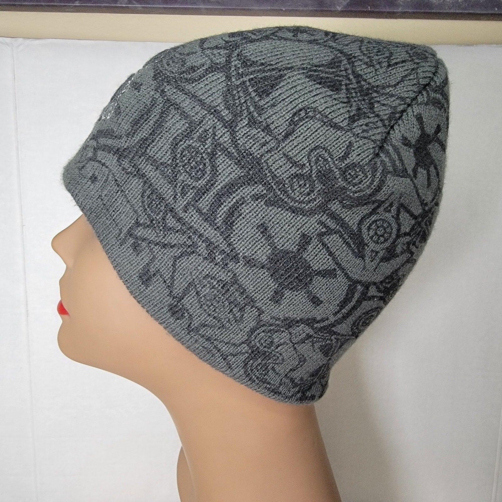 Star Wars Black & Grey Knit Beanie w/ Embroidered Stormtrooper