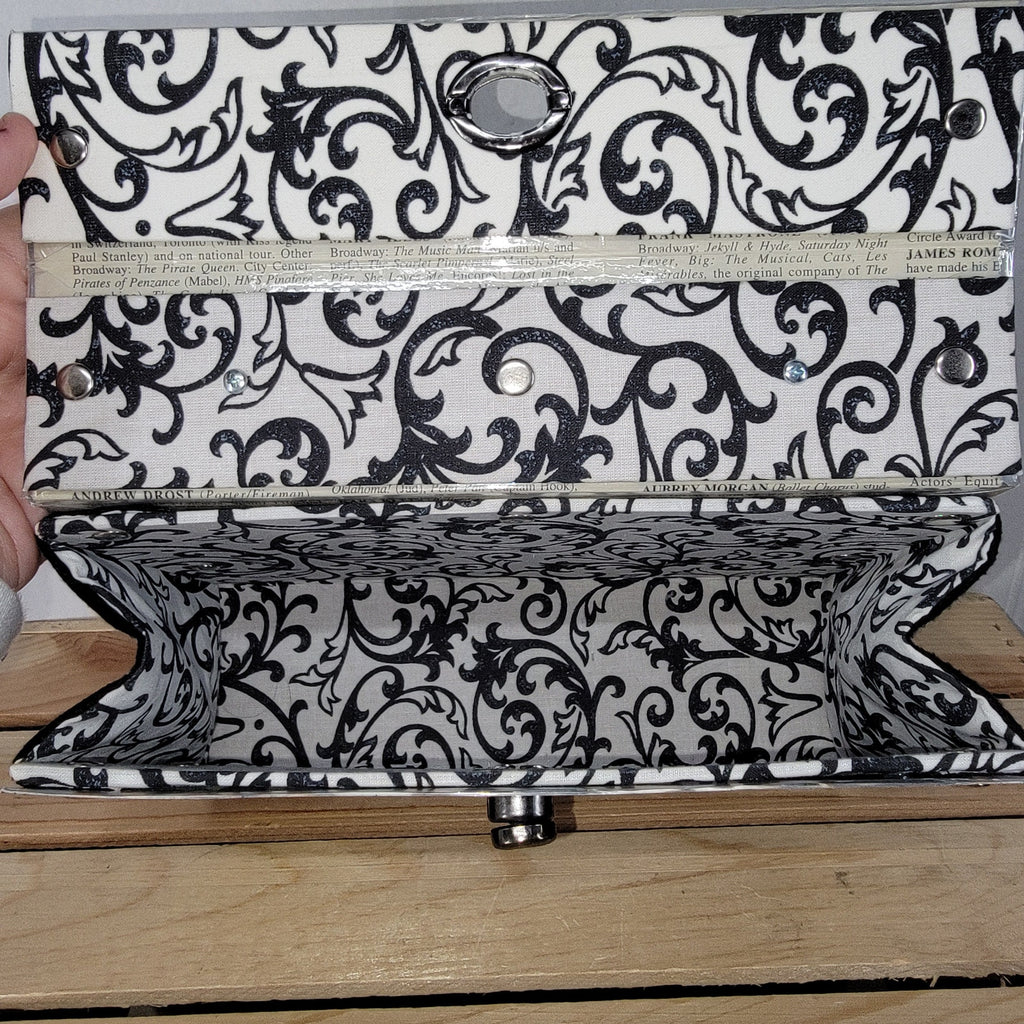 Set of 2 Phantom of the Opera: Upcycled Playbill Cover Purse and Phantom Mask