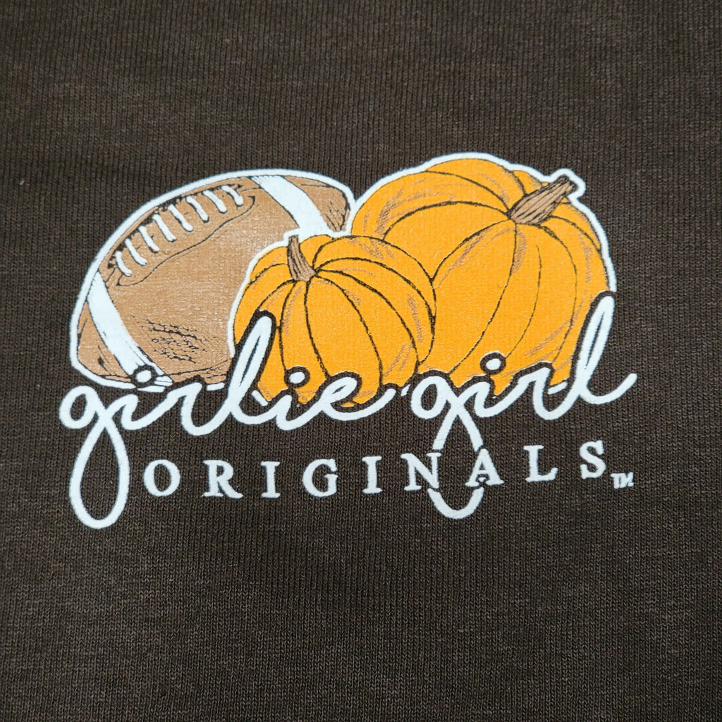 Girlie Girl Originals LS Dark Brown Fall Tee "I Fall For..." - Size Large