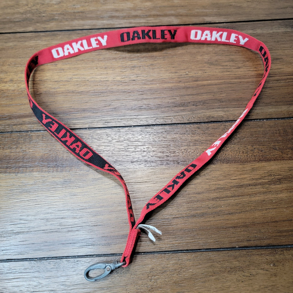 Oakley Black & Red Lanyard w/ Clip