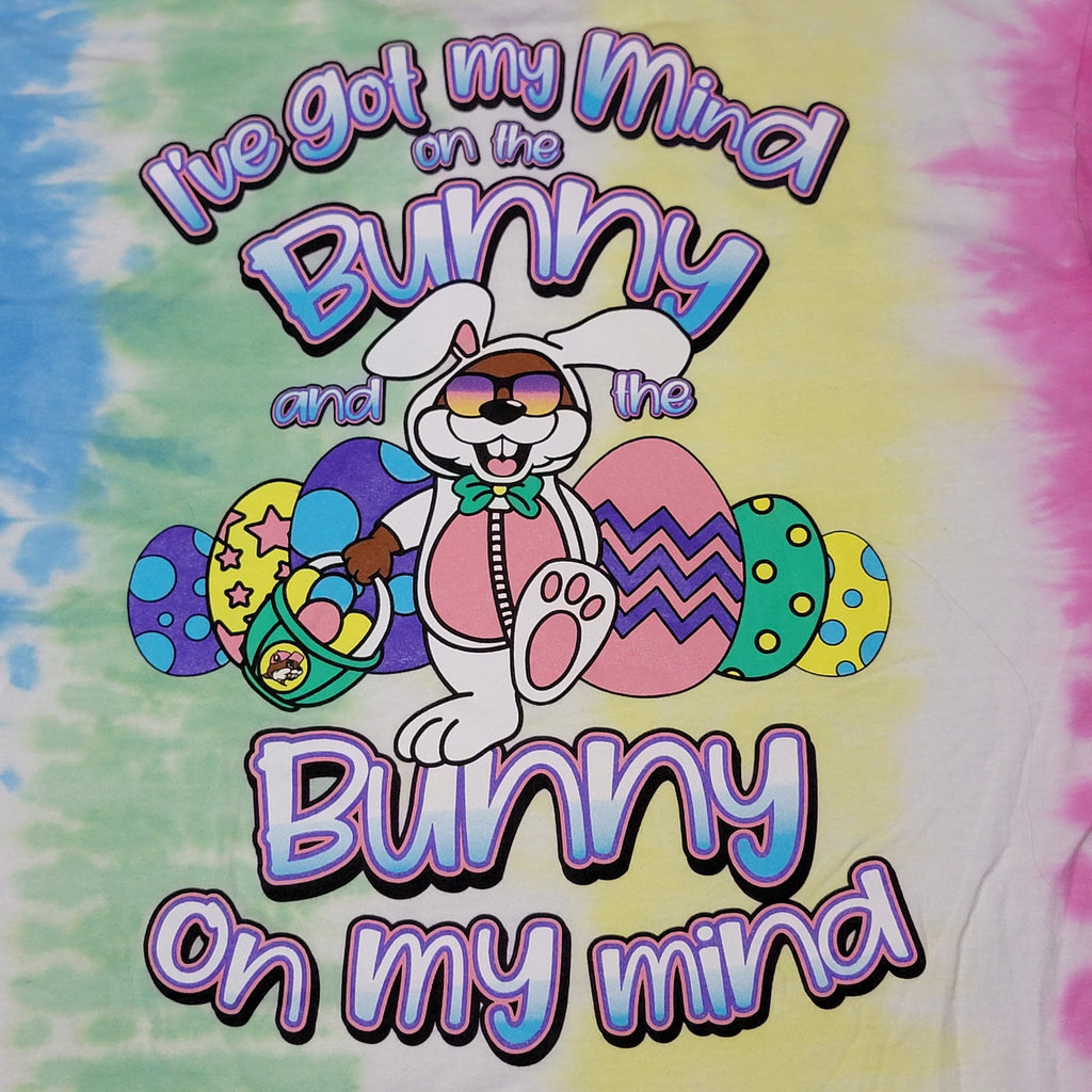 Buc-ee's Easter Pastel Tie-Dye Tee "Got My Mind On The Bunny.." - Size XL