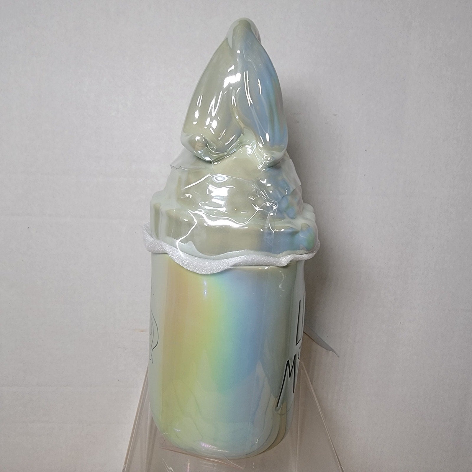 Rae Dunn x Disney Little Mermaid Blue Iridescent Mug w/ Tail Topper Lid - NEW