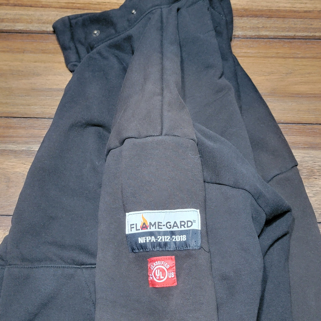 Pioneer Flame Guard Fire Retardant Full Zip Black Unisex Jacket - Size Large