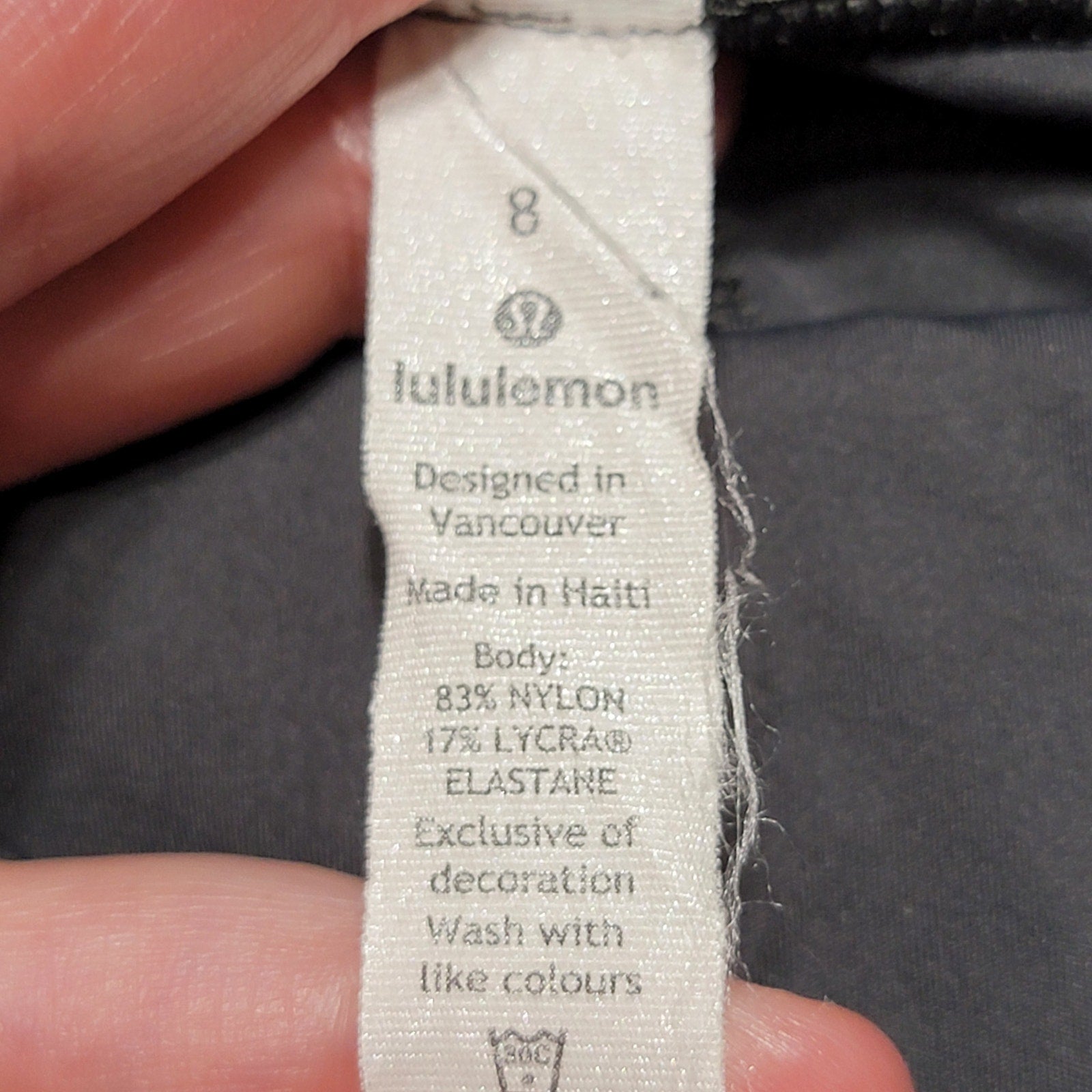 Lululemon Dark Grey Leggings - Size 8