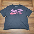 Coca-Cola Black Cut Crop Tee "Coca-Cola Classic" Logo - Size Small