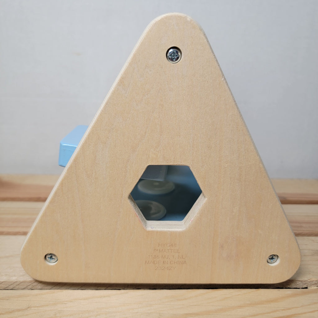 Fisher Price Wooden Activity Triangle 3-Sided Toy - For Baby & Infant 6M+