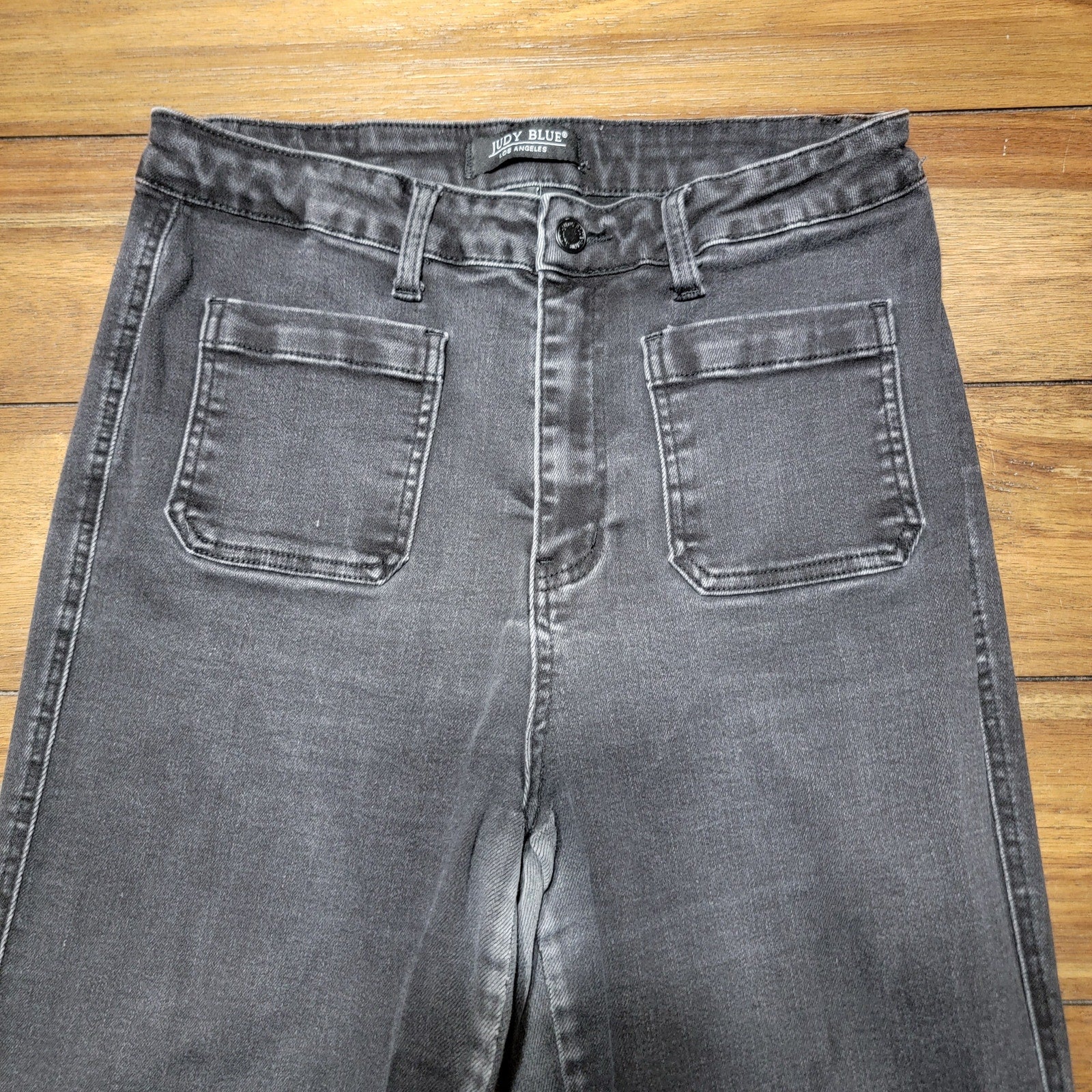 Judy Blue Black Denim Jeans Back Pockets On Both Sides - Size 15/32