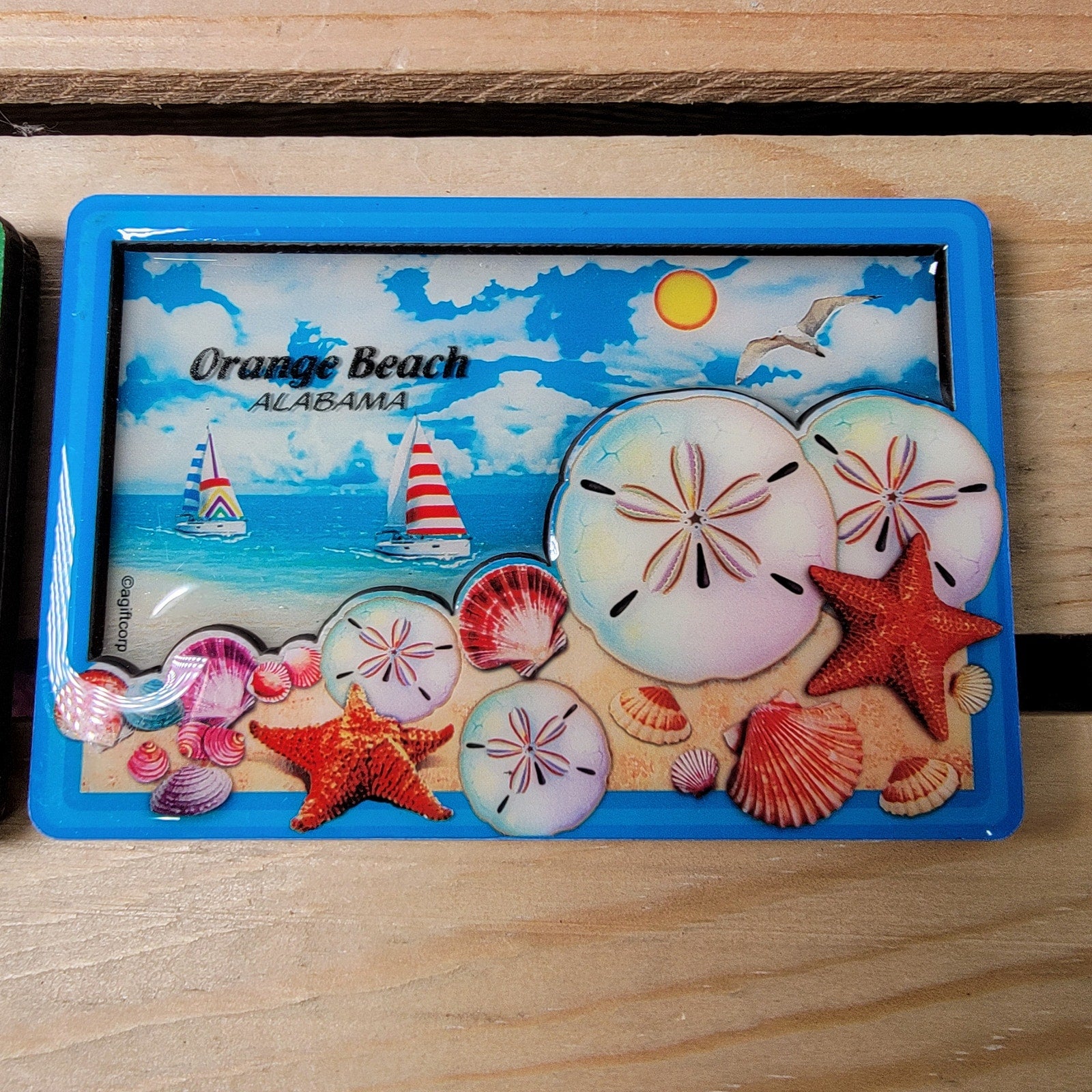 Set of 2 Alabama 2-Layer Magnets: Gulf Shores & Orange Beach - NEW