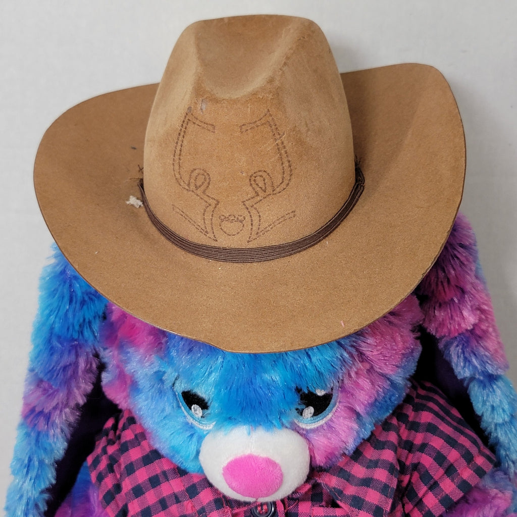 BAB Build A Bear Multi Color Western Rabbit w/ Clothes and Hat