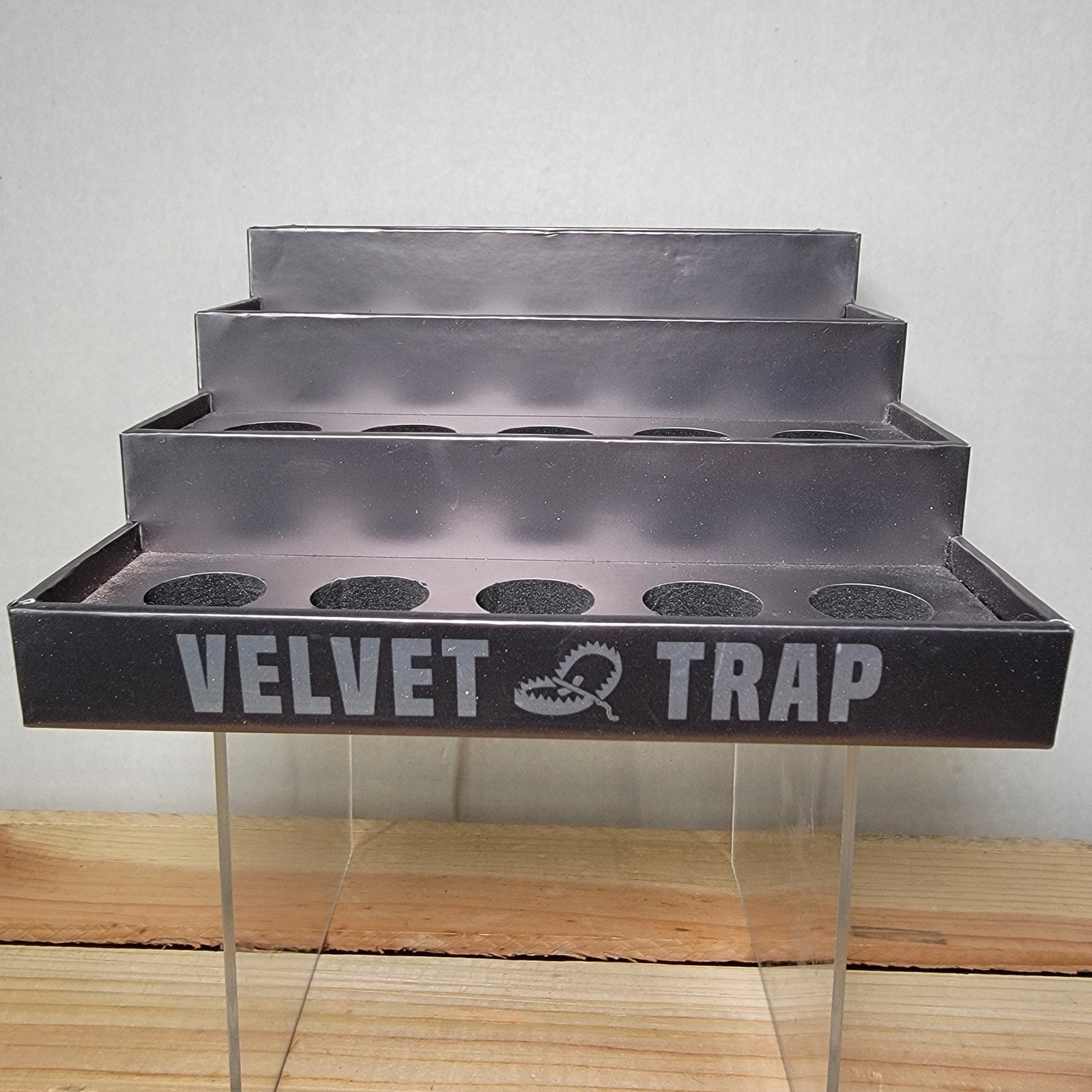 Grey Jeffree Starr Cosmetics Velvet Trap Makeup Display Holder - NWOT
