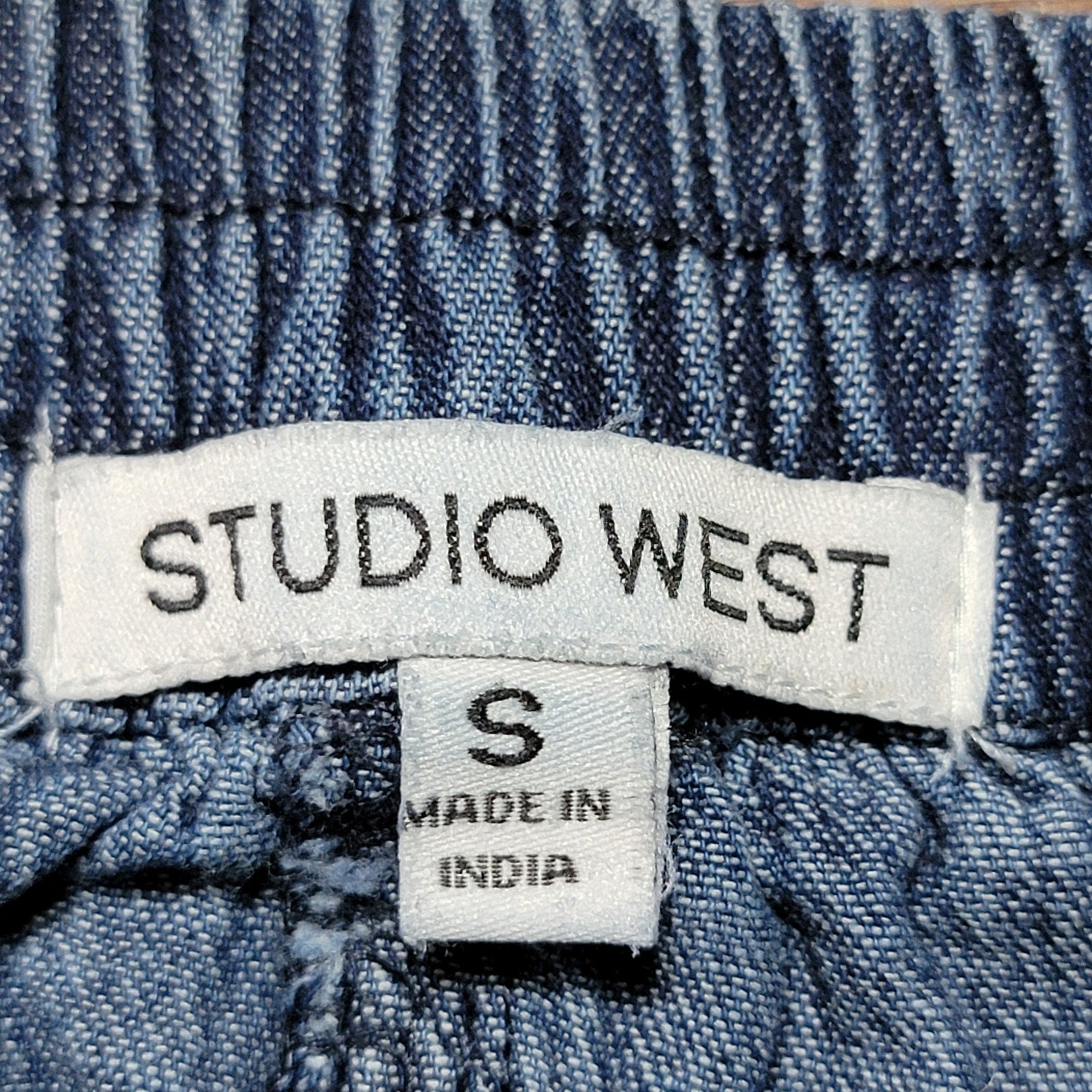 Studio West Thin Denim Maxi Flared Skirt - Size Small