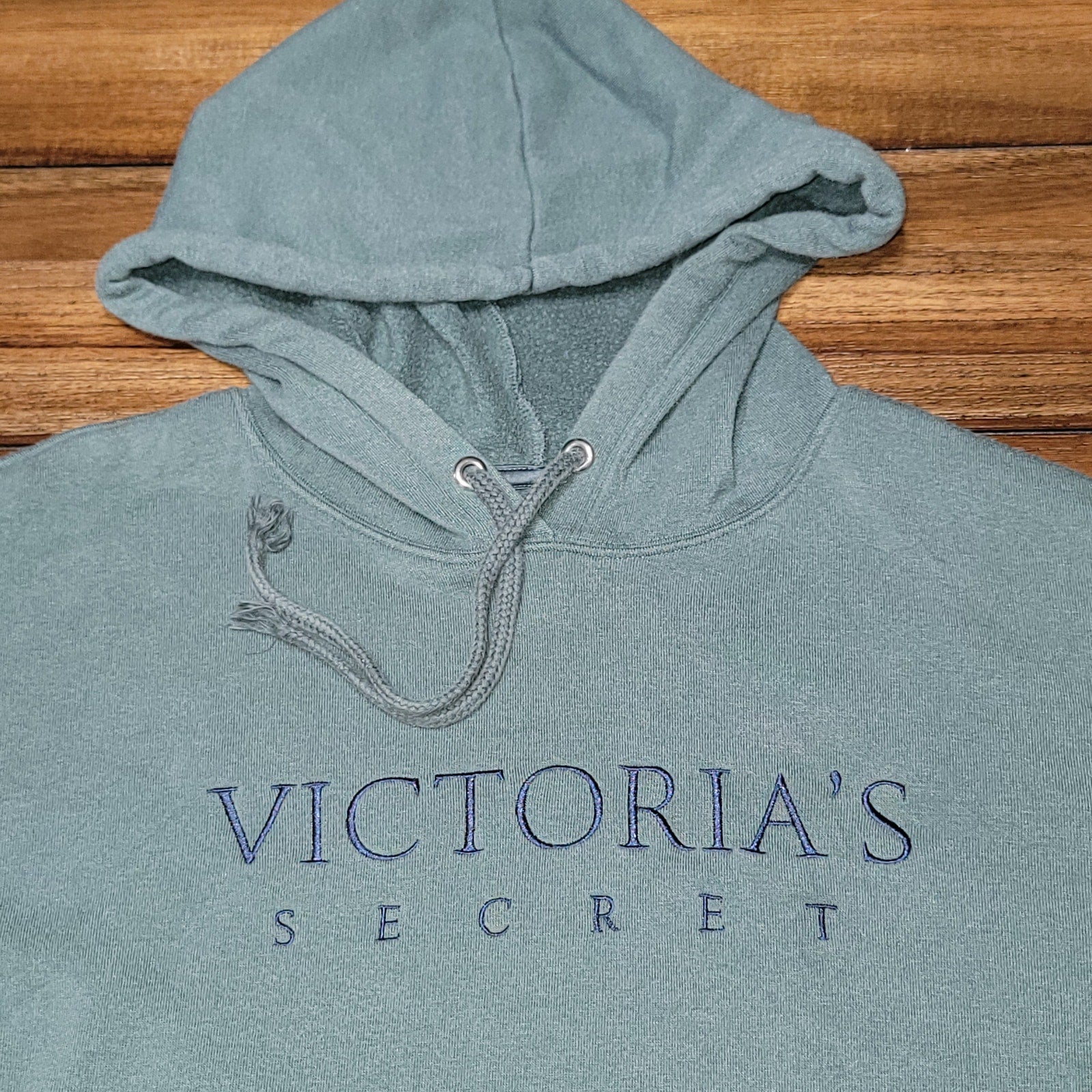 Victoria's Secret Dark Green LS Pullover Hoodie - Size Medium