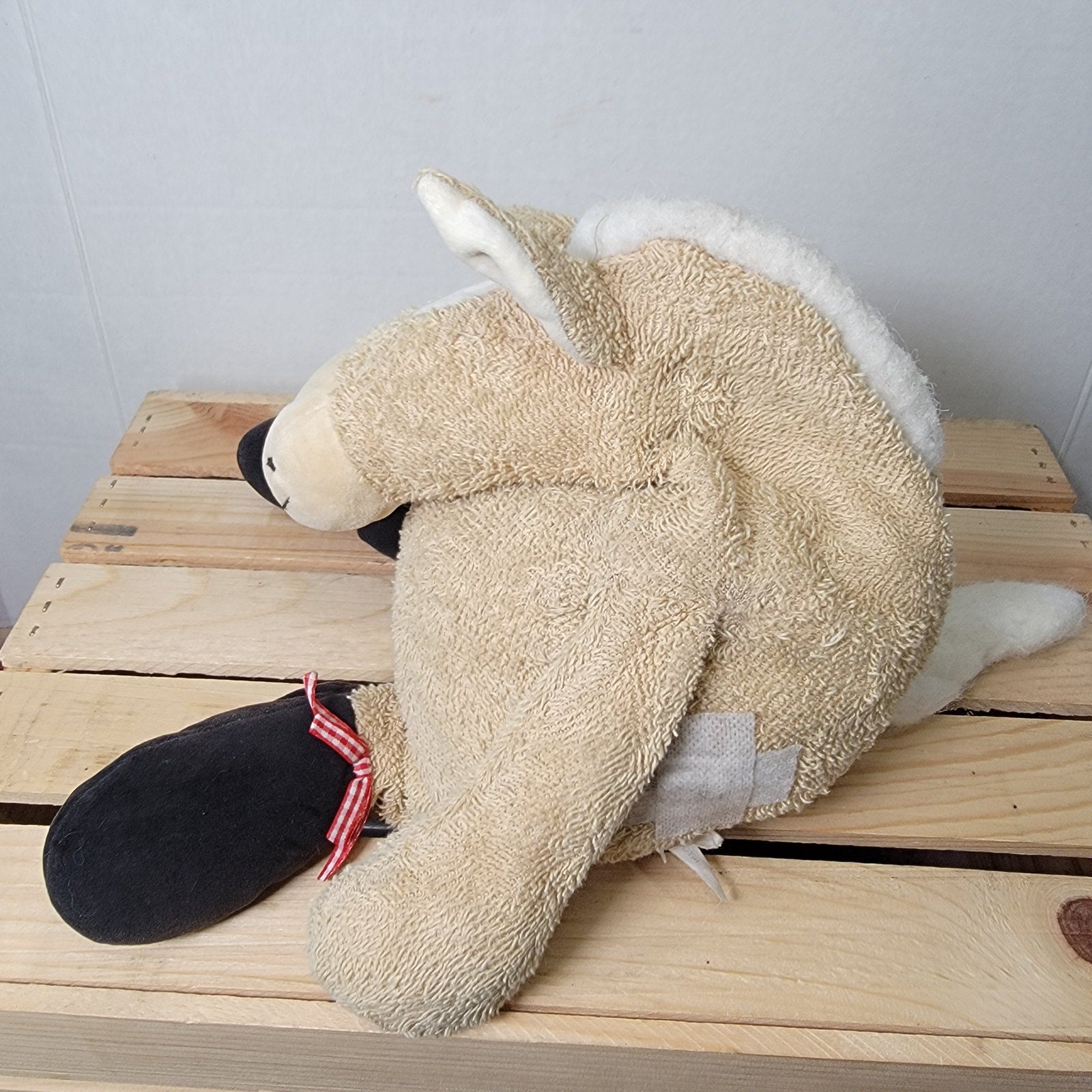 Plush Bean Bag Heavy Bottom Terry Cloth Donkey w/ Band-aids