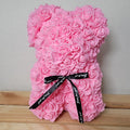 Pink Foam Rose Teddy Bear w/ "Just For You" Ribbon