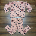 2 Pc Jessica Simpson Orange Halloween LS Infant Ribbed PJ Set  - Size 24M