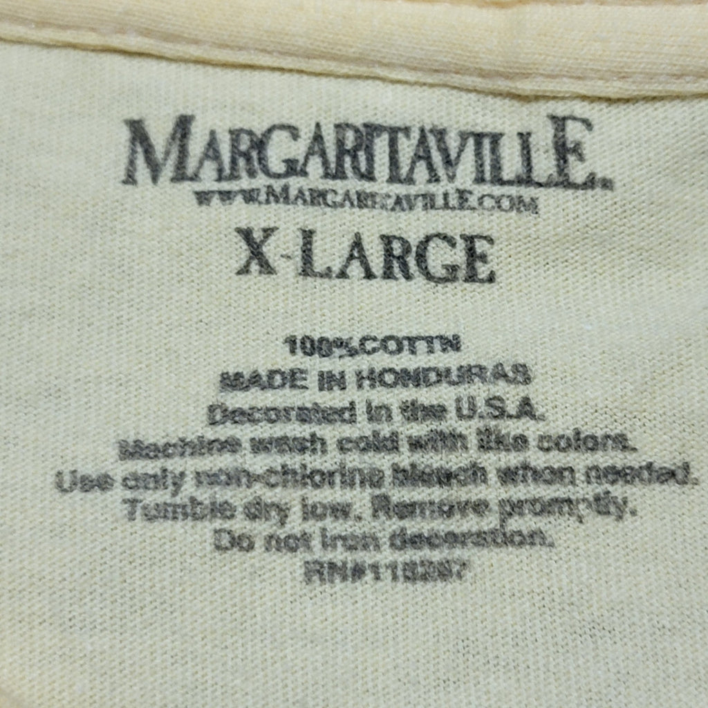 Margaritaville Destin Yellow Unisex Tee "No Shoes No Shirt No Problem" - Size XL