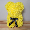 Yellow Foam Rose Teddy Bear w/ "Just For You" Ribbon