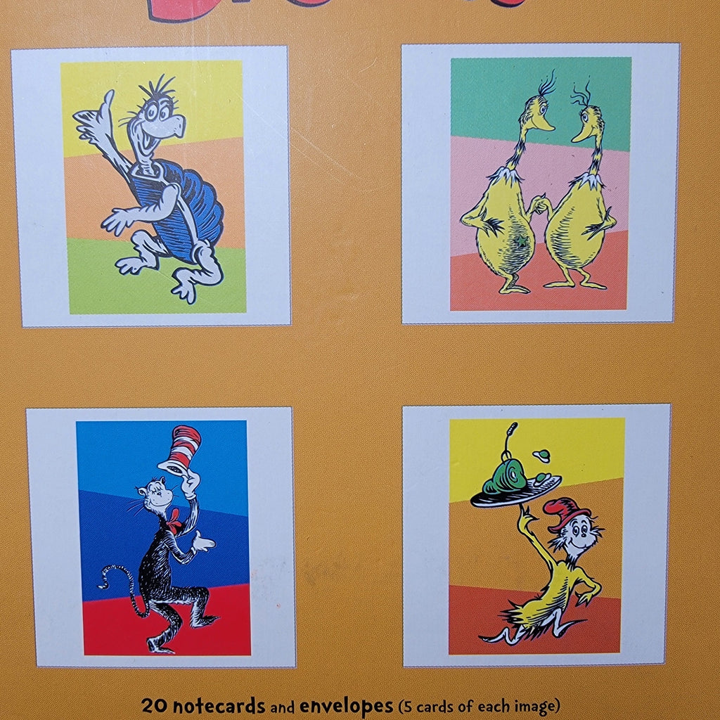 Dr. Seuss A Box Of Nifty Notecards: 4 Designs and Envelopes - NEW